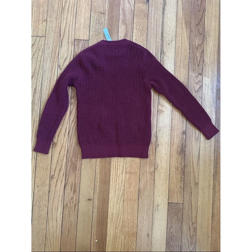J. Crew Knit Crewneck Sweater in Burgundy- S NWT - Picture 4 of 5